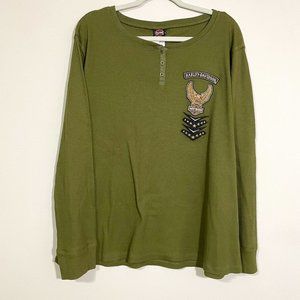 NWT Harley Davidson Mended Placket Thermal Size 2X